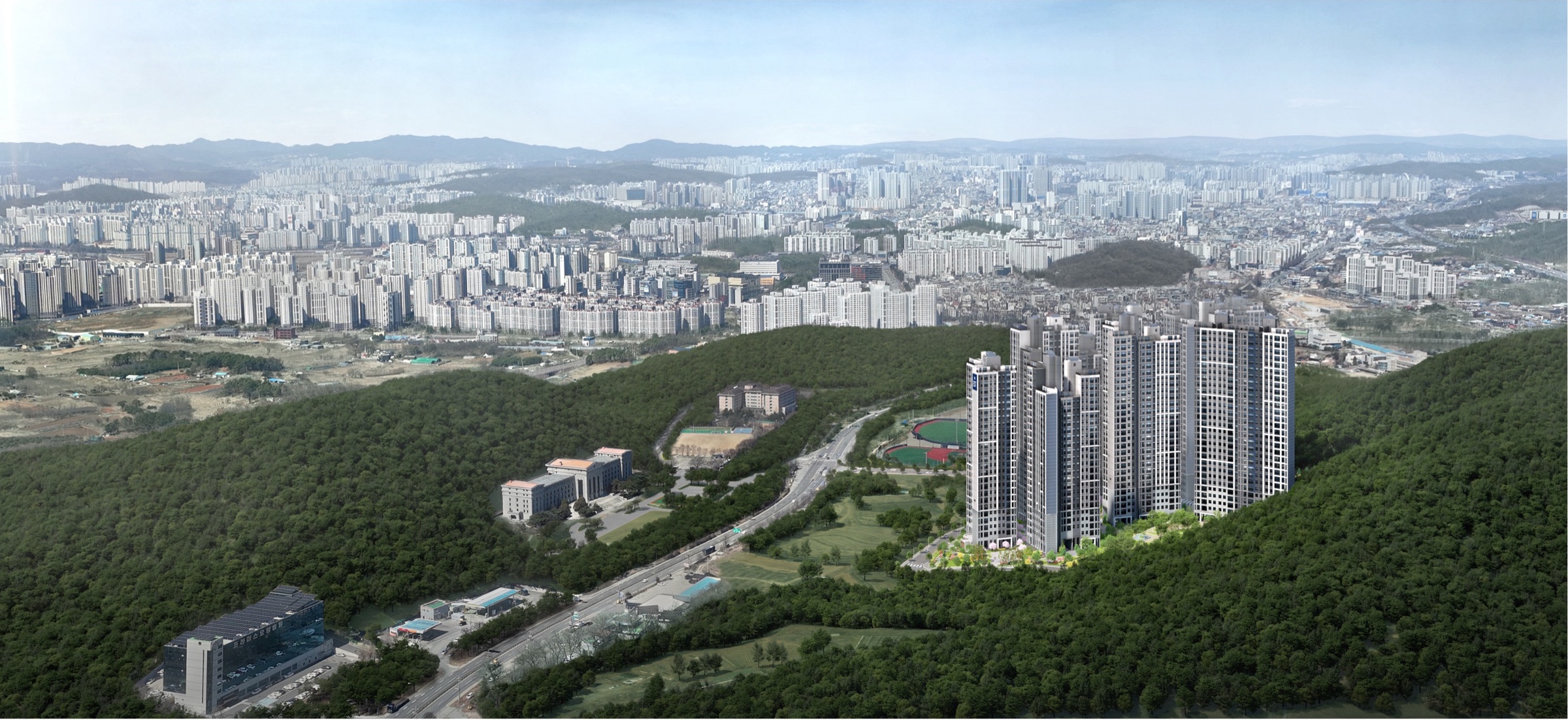 천안 동문 디 이스트 파크시티 주변 조감(CG)